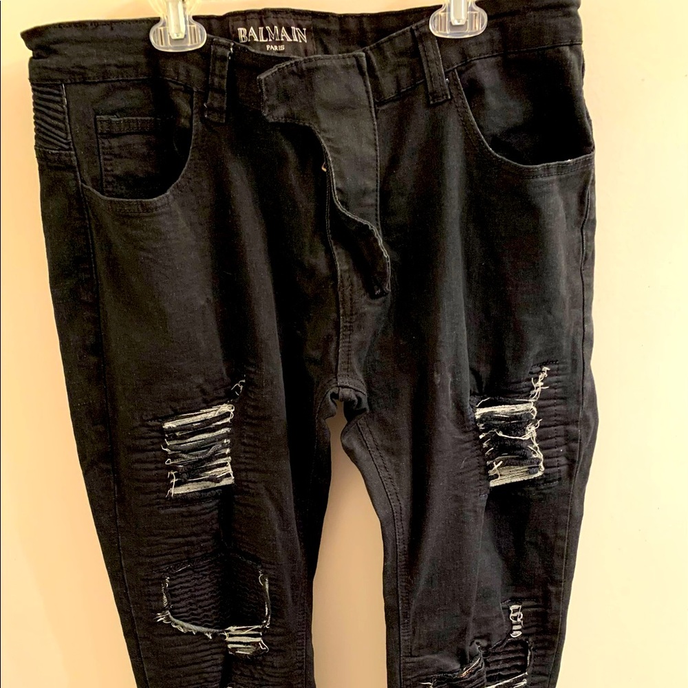Balmain Distressed Denim